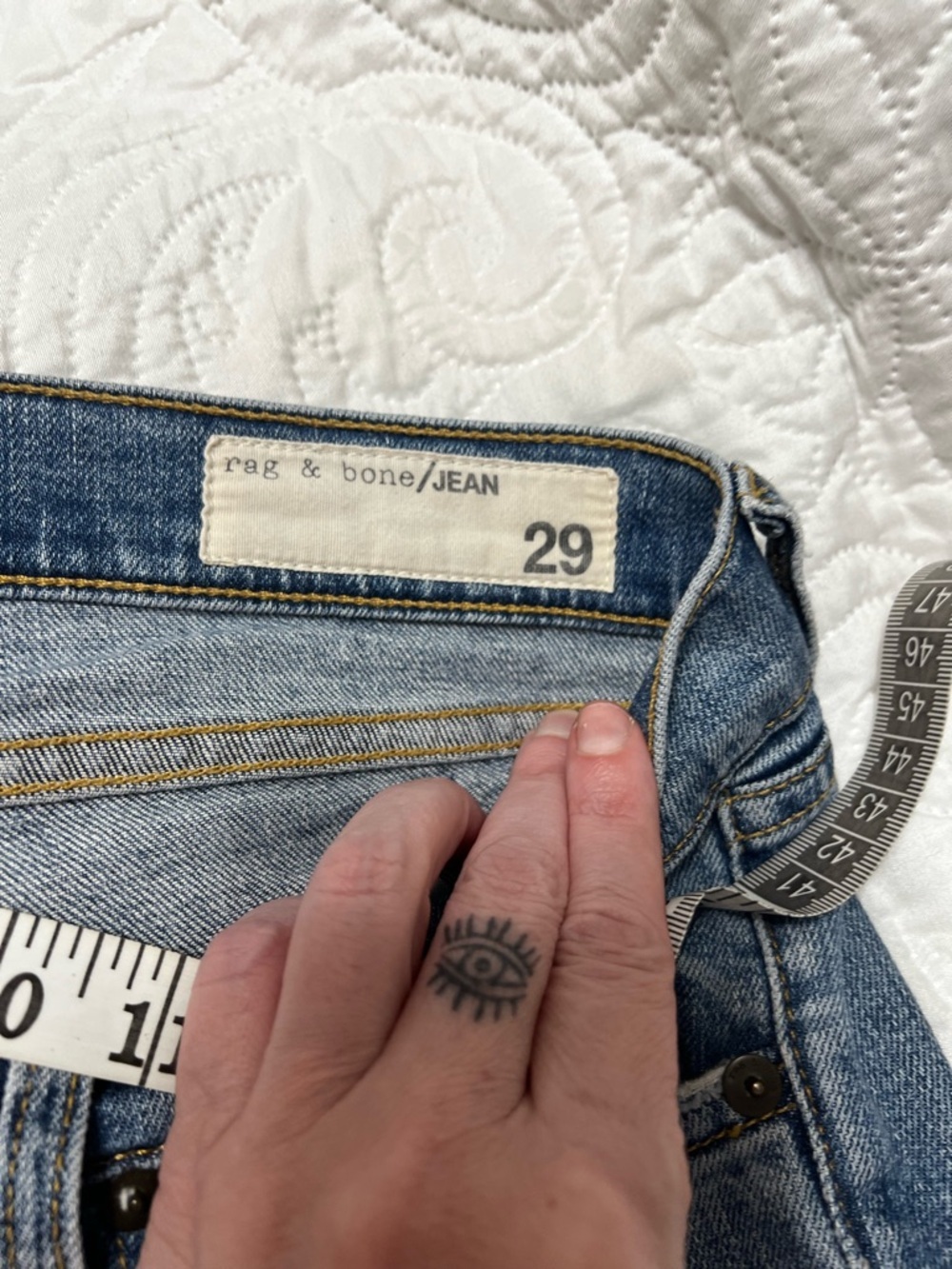 rag and bone tomboy light blue jeans west village 29 8 - Picture 3 of 14